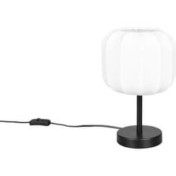 Reality Leuchten - Lampada da tavolo, tessuto e metallo, bianco e nero, h 32 cm, Madeline