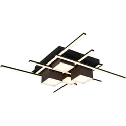Plafoniera led, metallo, nero opaco, L70 cm, Roger