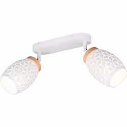 MATERIALE: Metallo COLORE: Bianco opaco DIMENSIONI: L28 x H27 x P12 cm ELETTRIFICAZIONE: excl. 2x E14 · max. 10W LAMPADINA IN ...
