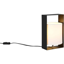 Trio - Lampada da tavolo, metallo e tessuto, nero opaco, h 27 cm, Pail