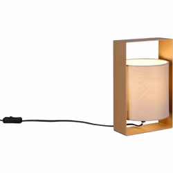 MATERIALE: Metallo e tessuto COLORE: Caffè e bianco DIMENSIONI: L16 x H27 x P15 cm ELETTRIFICAZIONE: excl. 1x E27 · max. 10W ...
