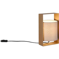 Trio - Lampada da tavolo, metallo e tessuto, caffè, h 27 cm, Pail