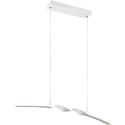 Trio Lighting - Lampada a sospensione led, metallo, bianco, l 80 cm, Ginko
