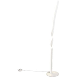 Trio Lighting - Lampada da terra led, metallo, bianco opaco, h 110 cm, Ginko