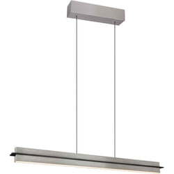 Trio - Lampada a sospensione led, metallo, nichel opaco, l 95 cm, Emerson