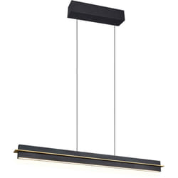 Trio - Lampada a sospensione led, metallo, nero opaco, l 95 cm, Emerson