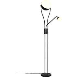 Trio - Lampada da terra c/lampada lettura, metallo, nero opaco, h 180 cm, Chris