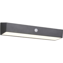 Trio Lighting - Applique da esterno led, solare, c/sensori, nero, l 30 cm, Silves
