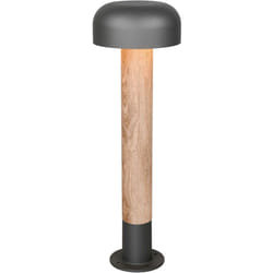 Trio Lighting - Palo da esterno, alluminio, antracite ed effetto legno, h 54 cm, Fraser