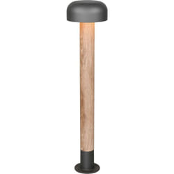 Palo alto da esterno, alluminio, antracite ed effetto legno, h 85 cm, Fraser