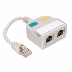 Telegärtner 21.17.3039, 0,15 m, RJ-45, 2 x RJ-45, Grigio