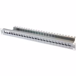 Telegärtner 19" Frontplate 1 HU with cable strain relief, 482,6 mm, 44 mm, 115 mm