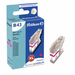 Pelikan B43 Magenta, Resa elevata (XL), Magenta, Inchiostro a base di pigmento, 1 pz, 1200 pagine, Confezione singola