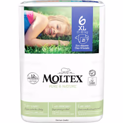 Per te è importante sia il benessere del tuo bambino che l’ambiente? I pannolini ECO Moltex Pure & Nature XL Size 6 assicuran ...