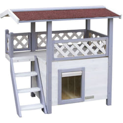 Casetta per Gatti Lodge Ontario 77x50x73 cm Grigio Chiaro Kerbl