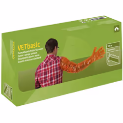 Ampia gamma di utilizzi: per agricoltori, veterinari, ma anche come guanto da serbatoio, lunghezza 90 cm, polietilene arancio ...