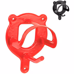 Appendibriglie in metallo sagomato Colori: Rosso, Nero Misura: base 10 cm x altezza 7cm Da appendere al muro o sul box con 3  ...