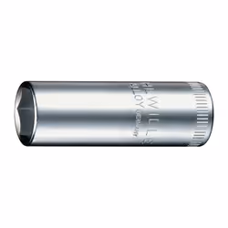 Trazione quadrata da 6,3 mm · 6 spigoli · HPQ® acciaio ad alte prestazioni· cromato · versione lunga · DIN 3124/ISO 2725-1 Al ...