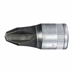 Trazione quadrata da 6,3 mm · per viti con fessura incrociata (PH) · Acciaio in lega di cromo · cromato · DIN 3120 / ISO 1174 ...