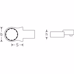 STAHLWILLE 58224014 accessorio per chiavi dinamometriche Torque wrench end fitting Cromo 1 pz - Vista aggiuntiva 2
