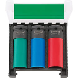 Stahlwille - 51IMP K/3 Impact Set di chiavi a bussola l 1/2', 3 pezzi, l 17, 19, 21 mm, colori codificati