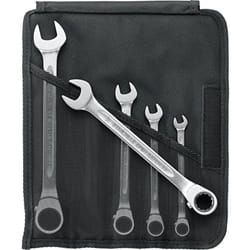 Stahlwille - 96411705 17/5 Kit chiavi combinate a cricchetto 5 parti Misura (metrica) 8 - 19 mm