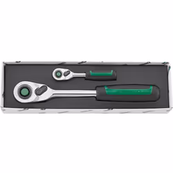 Dettagli tecnici Attacco (cricchetto) 1/2", 1/4" Materiale Acciaio inossidabile cromato Norma DIN DIN ISO 3315 Numero di dent ...