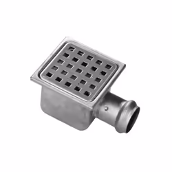 Piletta in acciaio inox. struttura e griglia in acciaio inox aisi 304. sifone estraibile in plastica facile da pulire. uscita ...