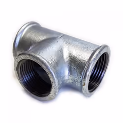 Tee t ghisa zincata fff da 2'' raccordo di connessione a 3 vie