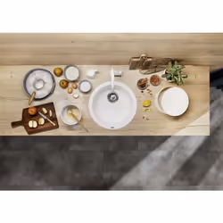 BLANCO BLANCORONDO Lavello montato su piano Cerchio Acciaio inox