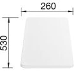 BLANCO 217611 tagliere da cucina Rettangolare Bianco