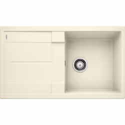 BLANCO METRA 5 S, Lavello montato su piano, Rettangolare, Bianco, 1 ciotole, Jasmin, Rettangolare