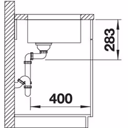 BLANCO SUPRA 340-U Lavello sottopiano Rettangolare Acciaio inox