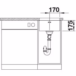 BLANCO SUPRA 340-U Lavello sottopiano Rettangolare Acciaio inox - Vista aggiuntiva 4