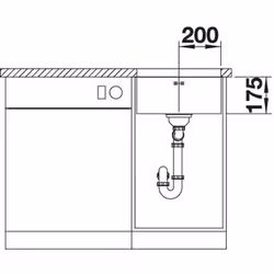 BLANCO SUPRA 400-U Lavello sottopiano Quadrato Acciaio inox - Vista aggiuntiva 5