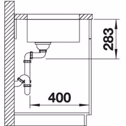 BLANCO SUPRA 450-U Lavello sottopiano Rettangolare Acciaio inox - Vista aggiuntiva 4