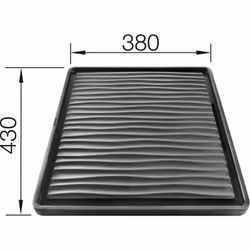 Gocciolatoio colore nero materiale plastica dimensioni 380 × 430 mm
