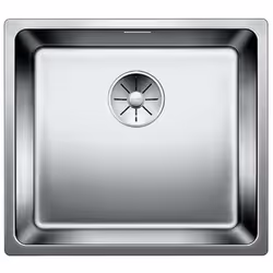 Lavello da cucina Andano 450 U versione in acciaio inossidabile con lucentezza setosa montaggio sotto top lavello singolo sen ...