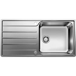 Lemis xl 6 - Lavello, 100x50 cm, con comando eccentrico dello scarico, acciaio inox spazzolato 523035 - Blanco