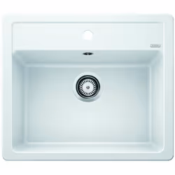 Lavello Legra 6, versione bilaterale colore bianco materiale SILGRANIT® adatto al montaggio sopra top l'orientamento del lave ...