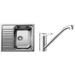 BLANCO TIPO 45 S Mini & WEGA II Lavello montato su piano Rettangolare Acciaio inox