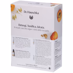 Dr. Hauschka Kit Pelle Spenta con Crema Detergente + Lozione Tonificante + Crema Viso + Siero