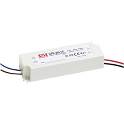 Toolland - Mean Well LPV-20-12 Trasformatore per led Tensione costante 20 w 0 - 1.67 a 12 v/dc non dimmerabile, Protezione sovracc