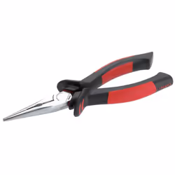 Cimco 10 0214, Pinze a becco lungo, Resistente agli urti, Plastica Poliuretanica PU, Acciaio, Plastica, Nero, Rosso, 160 mm