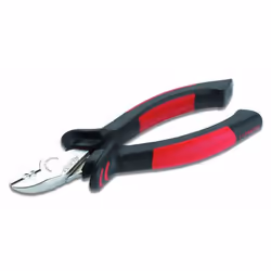 Cimco 10 0652, Pinze diagonali, 2,5 mm, Resistente agli urti, Plastica Poliuretanica PU, Acciaio, Plastica, Nero, Rosso