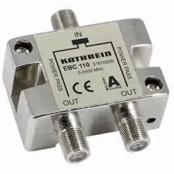 Kathrein EBC 110, Splitter per cavo, 5 - 2400 MHz, Argento, Metallo, 1 pz, F