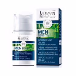 Lavera Men's Sensitive Moisturizing Cream, Uomo, 30 ml, Crema, Pelle sensibile, Notte e Giorno, Idratante