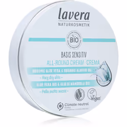 La crema corpo Lavera Basis Sensitiv si prende cura della tua pelle e le dona a lungo la necessaria nutrizione e idratazione.