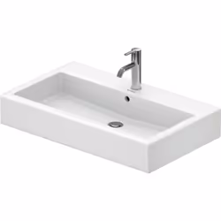 Lavabo Duravit Vero lucido 800x470x175mm con troppopieno, con foro per rubinetto da banco 1 foro per il rubinetto Montaggio i ...