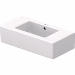 Duravit Vero 1 lavamano Appendibile a parete Dimensioni: 50 x 25 cm Con troppopieno, con foro per la rubinetteria Con ripiani ...